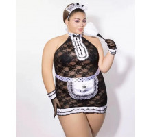 Maid костюму, азгыруучу плюс өлчөмдө
