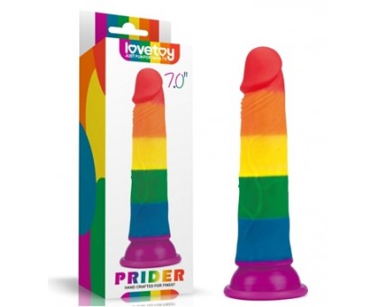 Радужный фаллоимитатор 7'' Prider Dildo Lovetoy