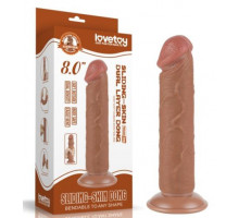 Sliding Skin Браун 8'' Sliding Skin Dual Layer Dong