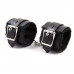 Leather handcuffs with fur